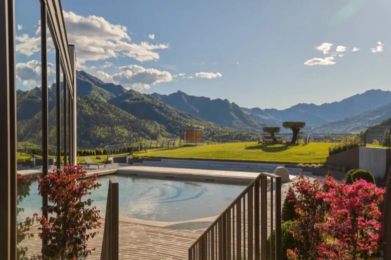 Vista sulle Orobie dal Collina Luxury Relais, hotel 5 stelle a Clusone Bergamo